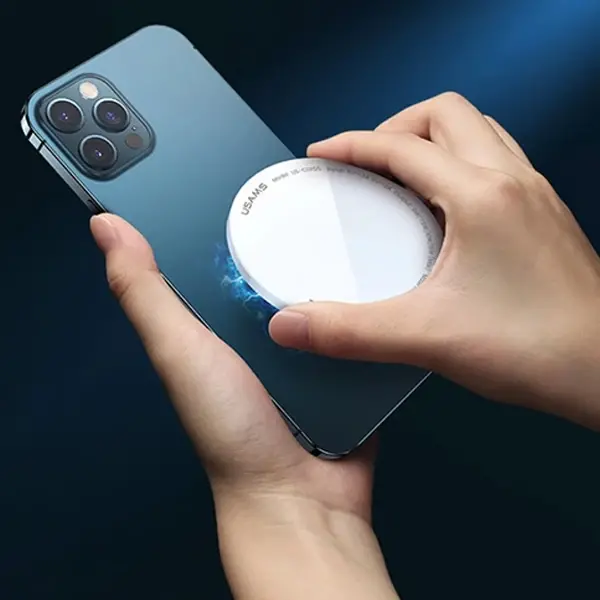 USAMS Magsafe 15W iPhone 15-14 -13-12 İçin Ultra İnce Mıknatslı Kablosuz Wireless Şarj  US-CD155-(5775)