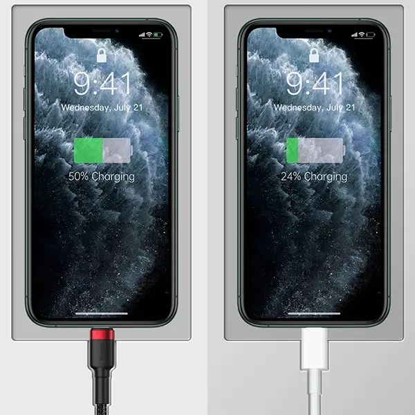 Baseus Cafule 2in1 Type C PDHızlı Şarj+iPhone Hızlı USB Şarj Kablosu-(5775)