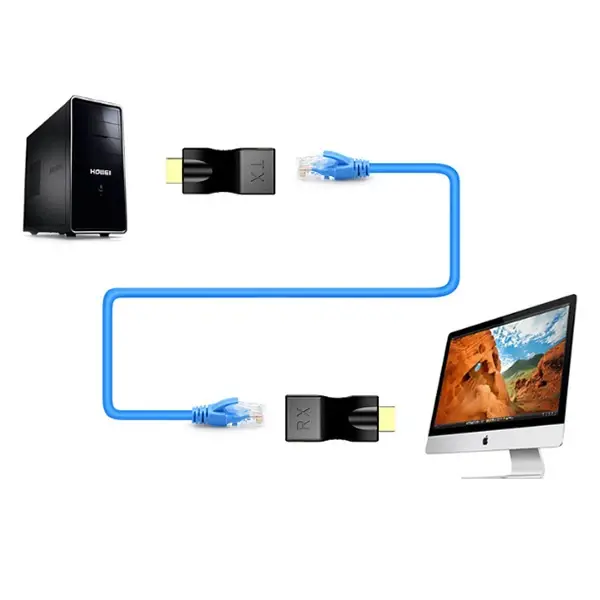 Ally Hdmi Extender 4k 3d Rj45 Cat6 Ile 30m Hdmi Uzatıcı-(5775)