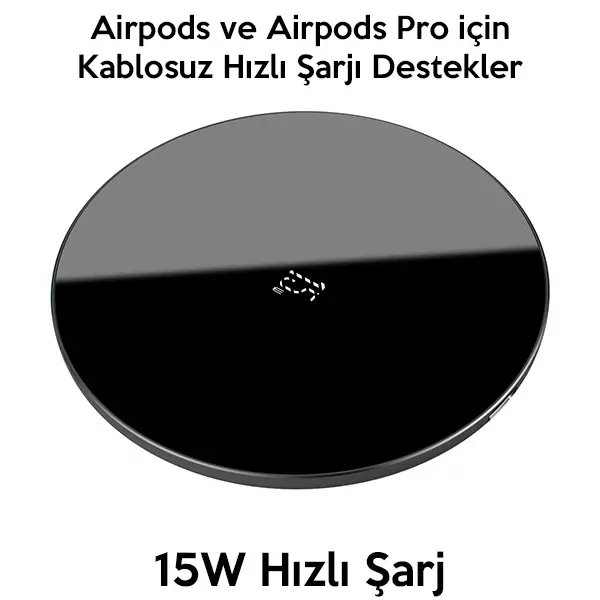 BASEUS Simple 15W Upgraded Version Wireless Kablosuz Şarj Cihazı-(5775)
