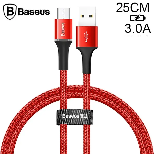 Baseus halo Mikro Usb 3A Hızlı Şarj 0.25CM Kısa Power Bank için Şarj Kablosu-(5775)