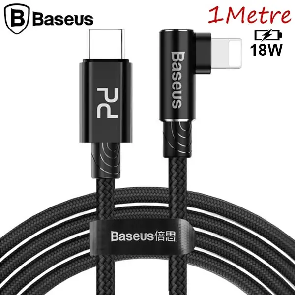 Baseus MVP Elbow Type-C to iPhone PD 18W Hızlı Şarj Usb Kablo 1metre-(5775)