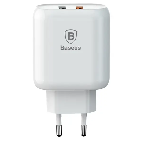 Baseus Bojure Series Dual-USB QC 3.0 18W Hızlı Şarj Aleti Başlık-(5775)