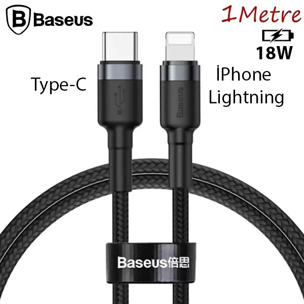 Baseus Cafule Series Type-C To İPhone PD18W Hızlı Şarj Kablosu 1Metre-(5775)