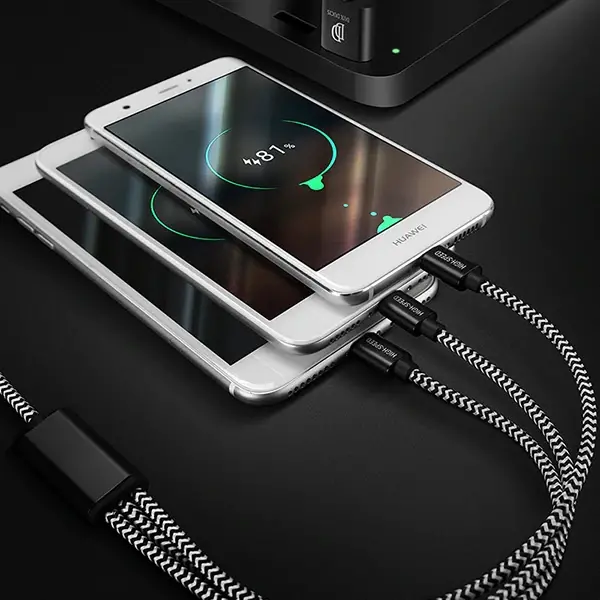 DUX DUCIS 3in1 Usb Type C-İPhone Ve Mikro Kopmaz Usb kablo Hızlı Şarj-(5775)