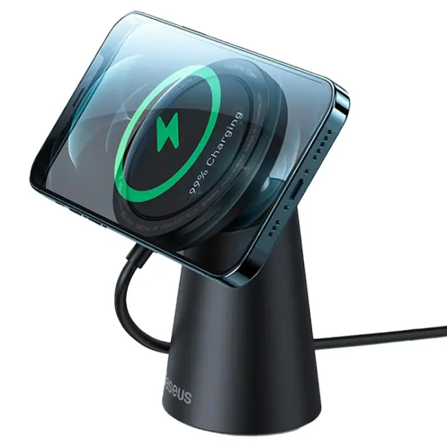 Baseus Simple iPhone 15-14 -13-12 Serisi Manyetik Kablosuz Şarj Standı-(5775)