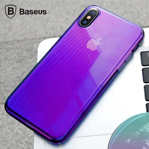 Baseus İPhone Xs Max Glow Case Şeffaf Silikon Kılıf-(5775)
