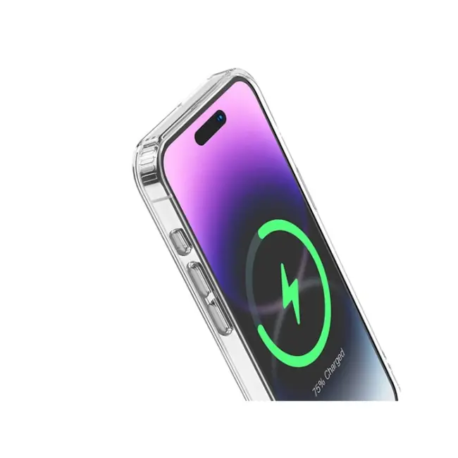 Hoco iPhone 15 Pro Anti-Fall Darbe Önleyici Airbag Manyetik Magsafe Silikon Kılıf-(5775)