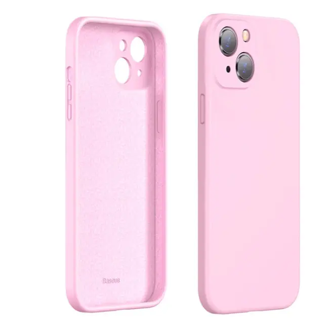Baseus Liquid iPhone 13 6.1 Kılıf Kamera Korumalı İçi Kadife Silikon Kılıf-(5775)