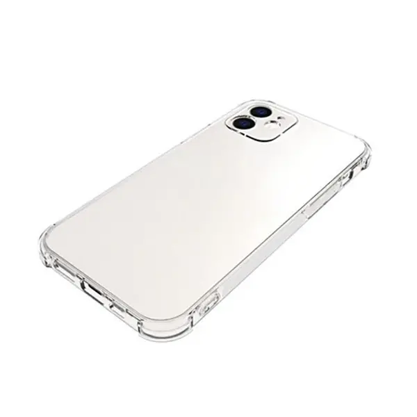 İPhone 12 Mini 5.4 Anti-Drop Silikon Kılıf Kamera Korumalı Şeffaf Silikon Kılıf-(5775)