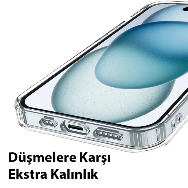 Hoco iPhone 15 Anti-Fall Darbe Önleyici Airbag Manyetik Magsafe Silikon Kılıf-(5775)