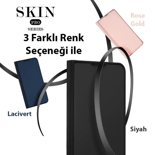 Dux Ducis iPhone 14 Plus 6.7 Kılıf Skin Pro Series Flip Cover Kapaklı Kılıf-(5775)