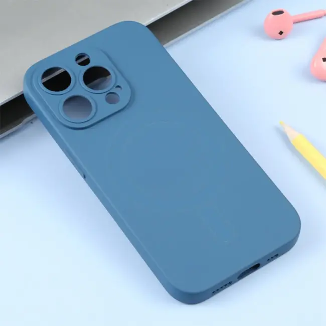 ALLY iPhone 14 Pro Max 6.7inç Liquid Silica Magsafe Uyumlu Silikon Kılıf-(5775)