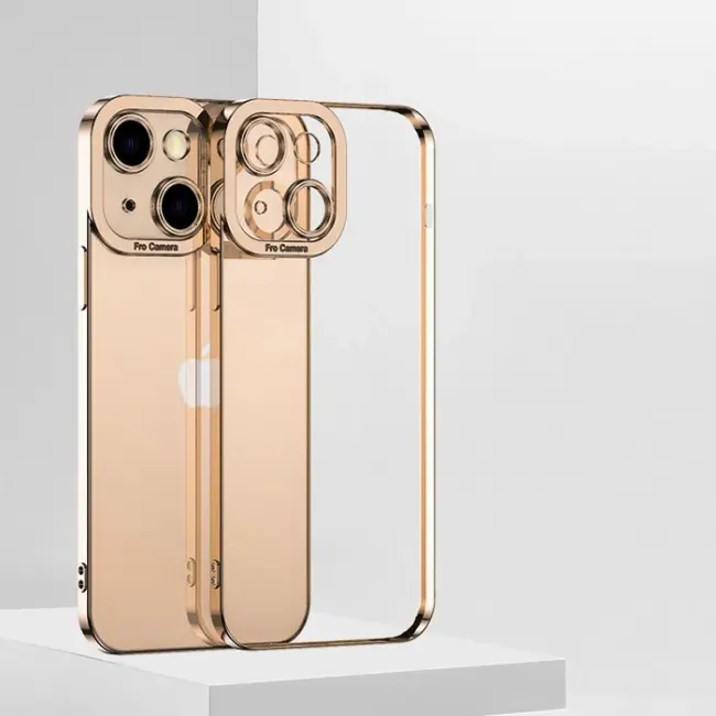 ALLY Fashion Series iPhone 13 6.1inç Kılıf Renkli Kenar Lazer Çerçeveli Silikon Kılıf-(5775)