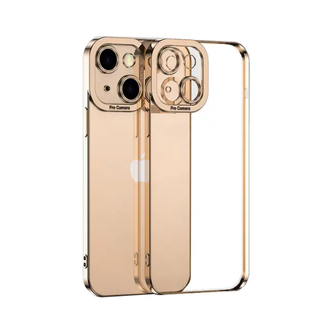 ALLY Fashion Series iPhone 13 6.1inç Kılıf Renkli Kenar Lazer Çerçeveli Silikon Kılıf-(5775)