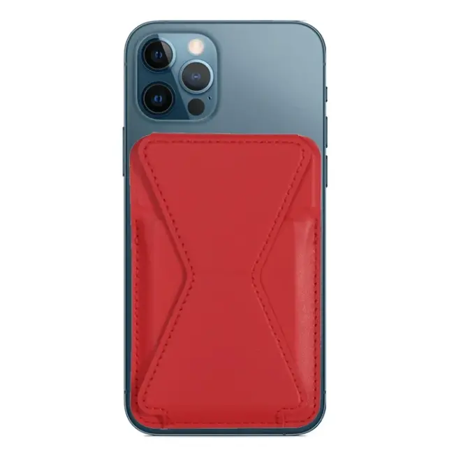 ALLY İPhone 15-14- 13-12'ler İçin Standlı Deri Cüzdan Magsafe Kartlık Cüzdan Kılıf-(5775)