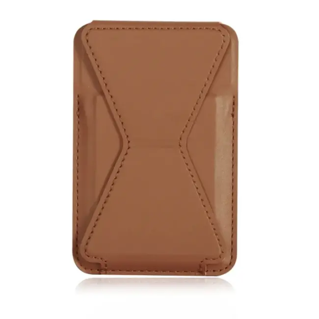 ALLY İPhone 15-14- 13-12'ler İçin Standlı Deri Cüzdan Magsafe Kartlık Cüzdan Kılıf-(5775)