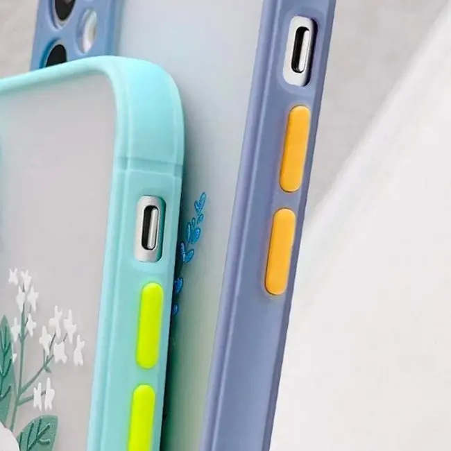 iPhone 11 Pro 5.8inç Kamera Korumalı Çiçek Desenli Silikon Kılıf-(5775)