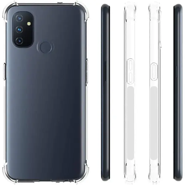 OnePlus Nord N100 Anti-Drop Silikon Kılıf Kamera Korumalı Şeffaf Silikon Kılıf-(5775)