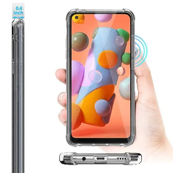 ALLY SM Galaxy M11/A11 Anti-Drop Darbe Emici Silikon kılıf Shockproof kılıf-(5775)