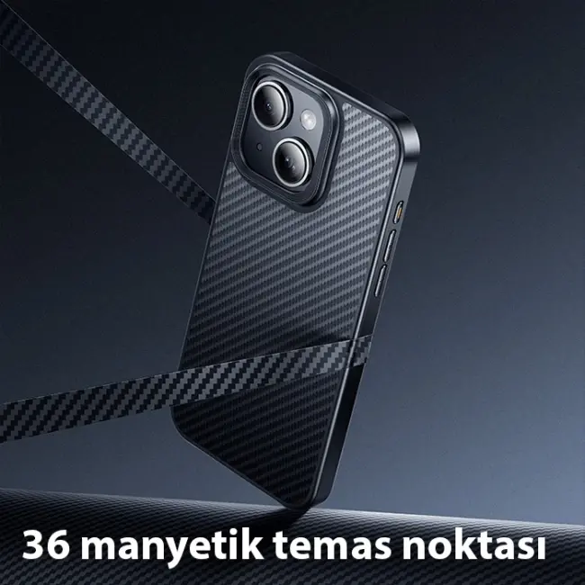 Hoco iPhone 15 AS7 Kılıf Manyetik Magsafeli Telefon Kılıfı-(5775)
