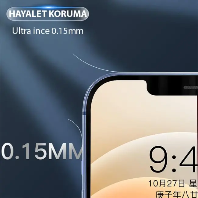 ALLY iPhone 15 Plus Hidrojel Hayalet Yan Alt Üst Kaplama Koruyucu Film-(5775)