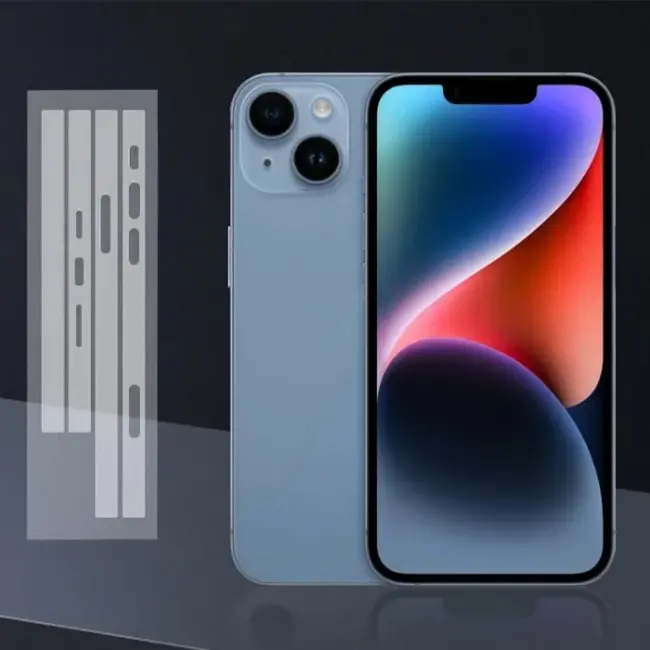 ALLY iPhone 15 Plus Hidrojel Hayalet Yan Alt Üst Kaplama Koruyucu Film-(5775)