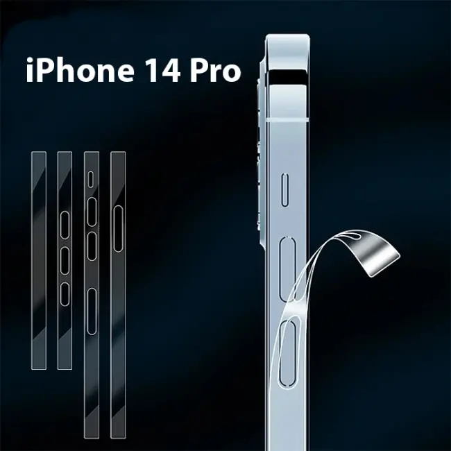ALLY iPhone 14 Pro Hidrojel Hayalet Yan Alt Üst Kaplama Koruyucu Film-(5775)