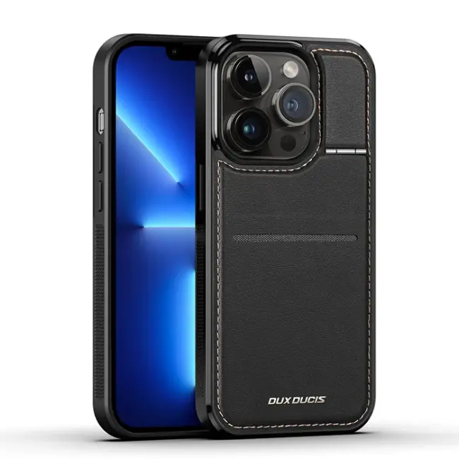 Dux Ducis iPhone 13 Pro Rafi Series MagSafe Premium Deri Kılıf-(5775)