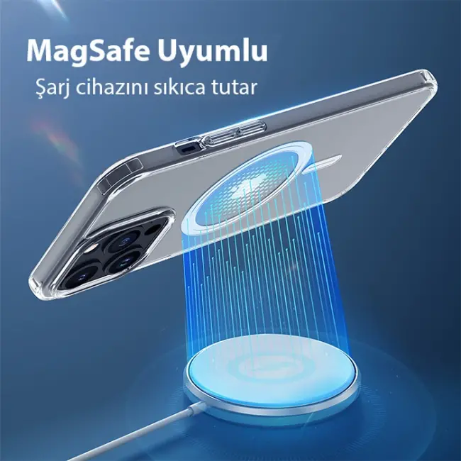 Dux Ducis Clin Mag Series iPhone 15 Pro Max Magsafe Uyumlu Manyetik Silikon Kılıf-(5775)