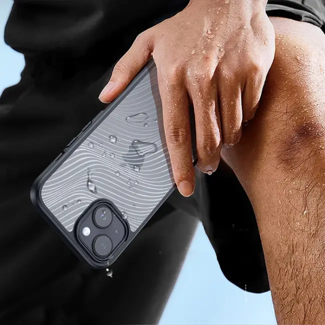 Dux Ducis iPhone 15 Plus Aimo Series Premium Buzlu Sert PC-TPU Kılıf-(5775)