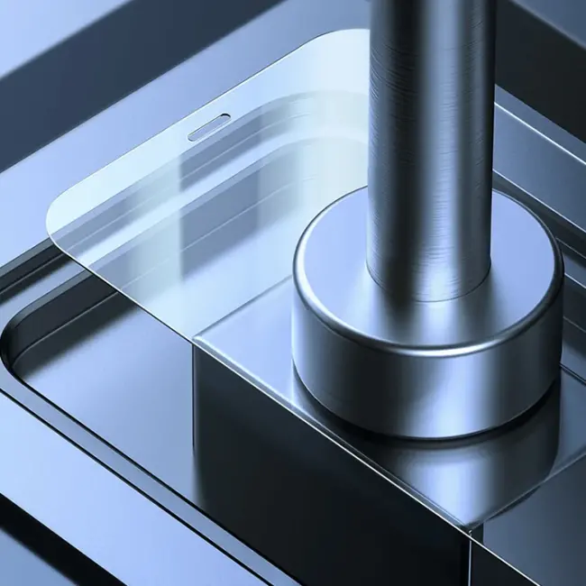 Baseus iPhone 15 Corning Serisi Silikon Kılıf + Tempered Ekran Koruyucu Set-(5775)