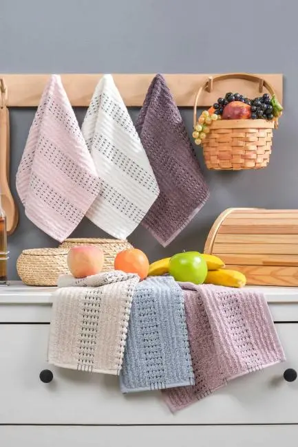 6’lı Soft Touch Mutfak Pamuklu Havlu Seti 30x50 cm