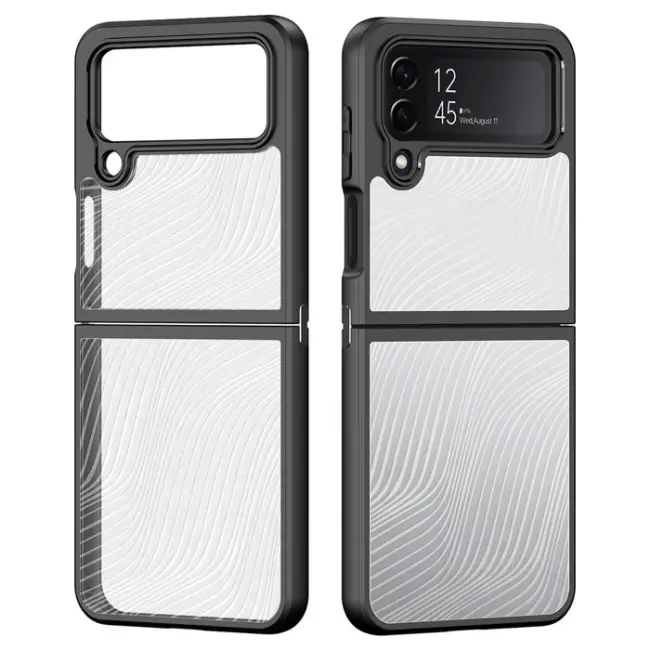 Dux Ducis Samsung Z Flip4 5G Aimo Series Premium Buzlu Sert PC-TPU Kılıf-(5775)