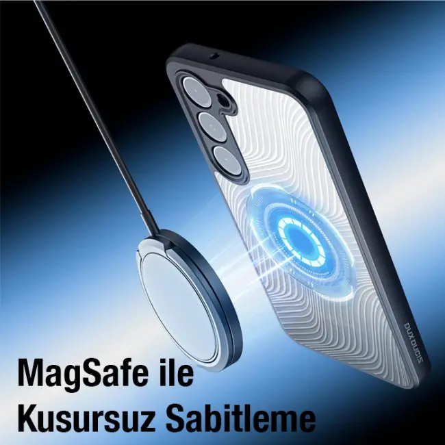 Dux Ducis Samsung S23 Plus Aimo Series MagSafe Premium Buzlu Sert PC-TPU Kılıf-(5775)