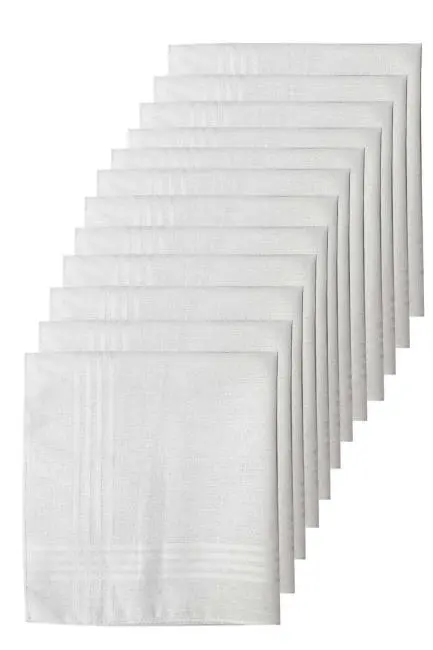 12li Paket Klasik Cep Hediyelik Bayram Mendili %100 Pamuklu 30x30 Cm