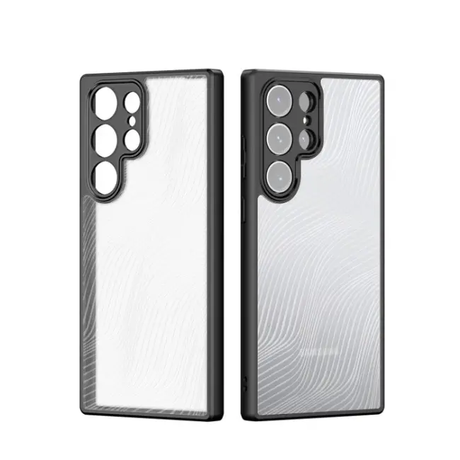 Dux Ducis Samsung S22 Ultra Aimo Series Premium Buzlu Sert PC-TPU Kılıf-(5775)