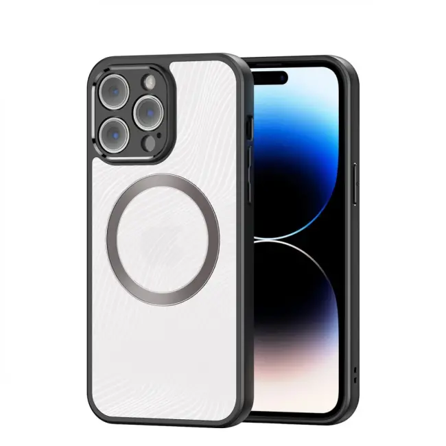 Dux Ducis iPhone 14 PRO Max Aimo Series MagSafe Premium Buzlu Sert PC-TPU Kılıf-(5775)
