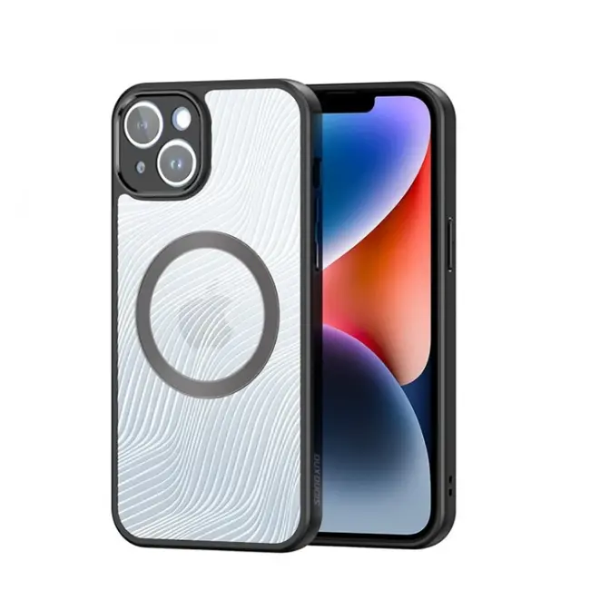 Dux Ducis iPhone 14 Plus Aimo Series MagSafe Premium Buzlu Sert PC-TPU Kılıf-(5775)