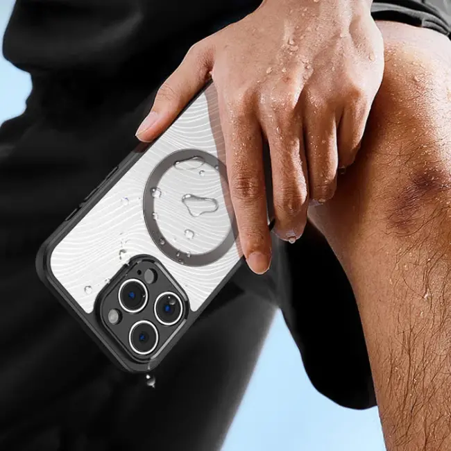 Dux Ducis iPhone 12 Pro Aimo Series Mag Safe Premium Buzlu Sert PC-TPU Kılıf-(5775)