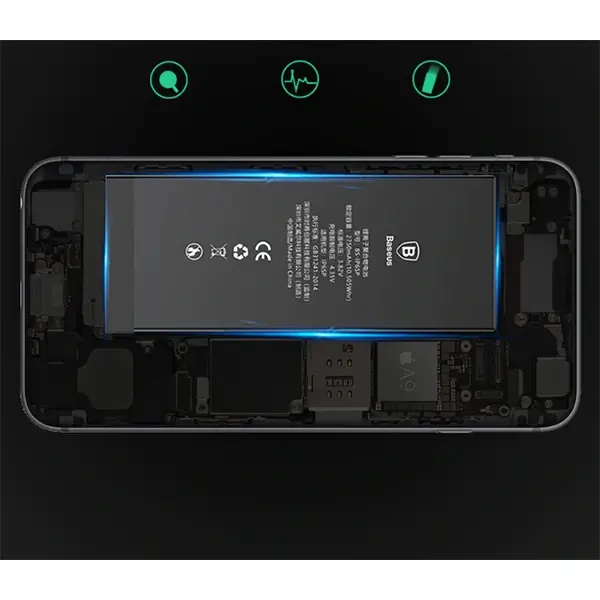 Baseus İPhone 6 Plus 3400 Mah Yüksek Kapasite Pil Batarya-(5775)