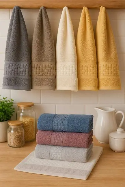 6 Parça Mutfak Havlusu Seti %100 Pamuklu Tendy