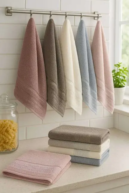 6 Parça Mutfak Havlusu Seti %100 Pamuklu Zahter