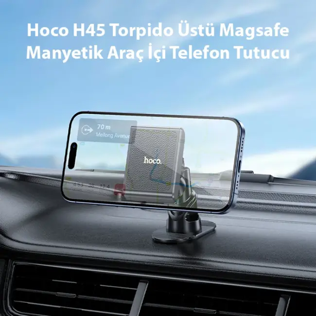 Hoco H45 Torpido Üstü Magsafe Manyetik Araç İçi Telefon Tutucu-(5775)