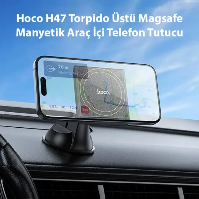Hoco H47 Torpido Üstü Magsafe Manyetik Araç İçi Telefon Tutucu-(5775)