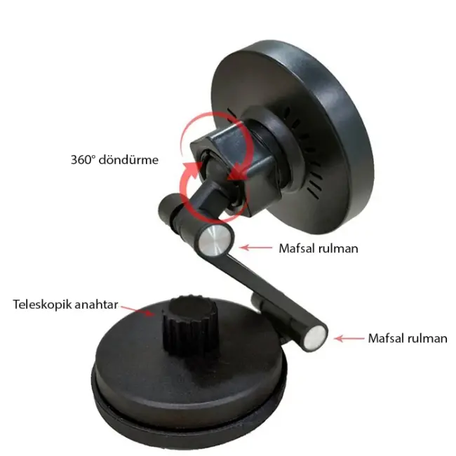 Ally LE-07 Torpido Üstü Araç İç Ve Masa Üstüi Magsafe Telefon Tutucu-(5775)