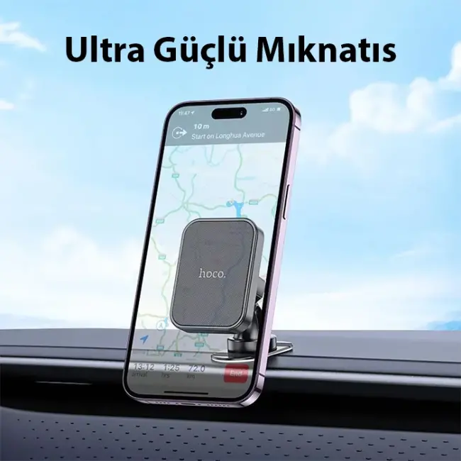Hoco H33 360° Dönebilen Torpido Üstü Araç içi Magsafe Manyetik Araç İçi Telefon Tutucu-(5775)