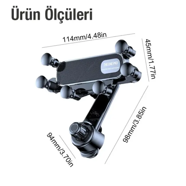ALLY One Pro 360° Dönebilen Araç İçi Havalandırma Telefon Tutucu-(5775)