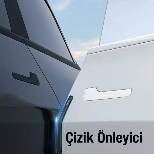 Baseus T-Space 6 Parça Tesla Araç Kapı Çizik Önleyici Tampon Koruma Seti-(5775)