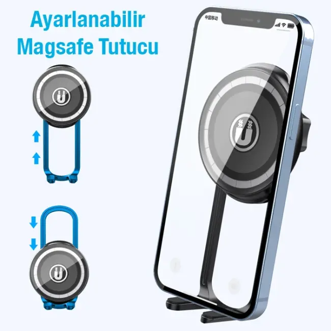 ALLY LE-11B MagSafe Araç İçi Havalandırma Telefon Tutucu-(5775)